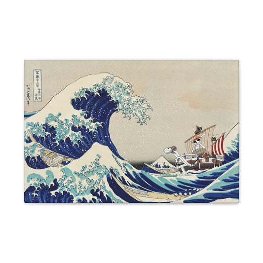 Going Merry riding the Great Wave Canvas Print (One Piece)