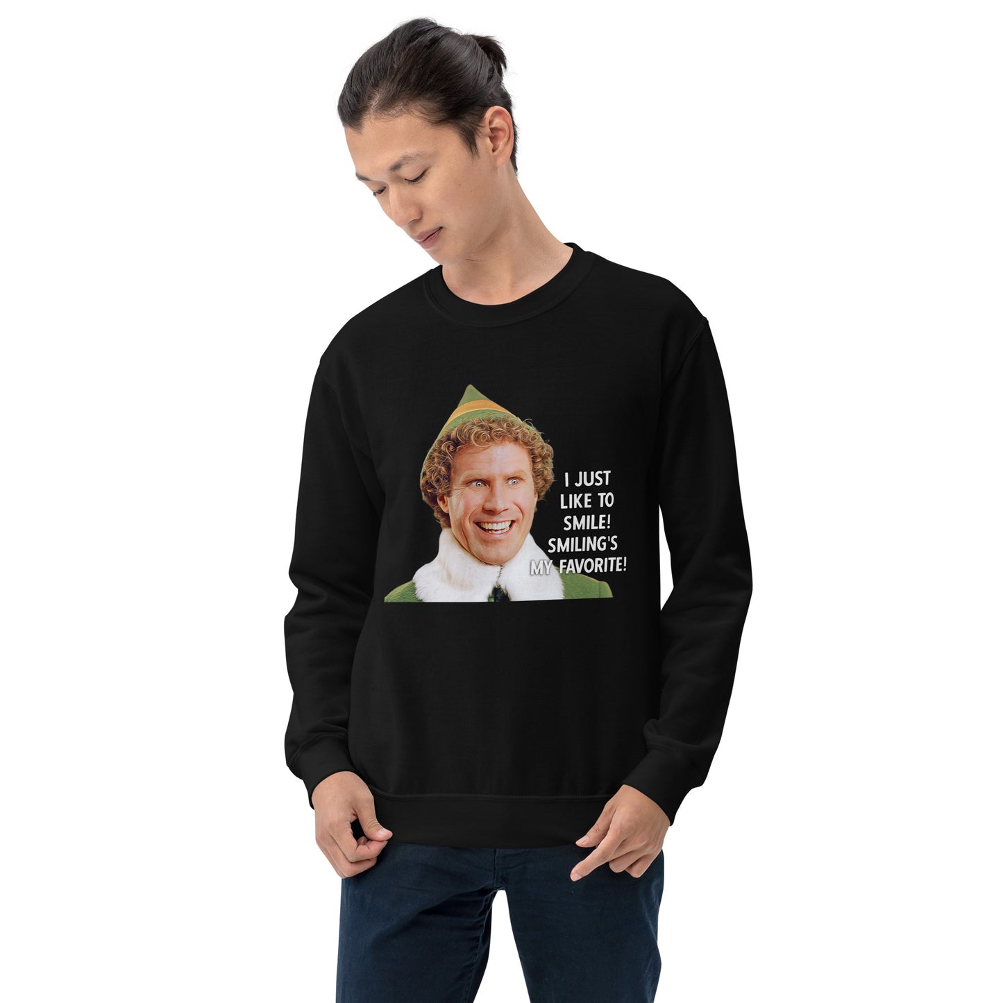 Smiling is my Favorite Elf Unisex Sweatshirt